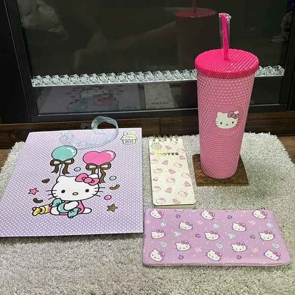 Hello Kitty tumbler, pencil pouch, notebook, and gift bag set! - Picture 3 of 4